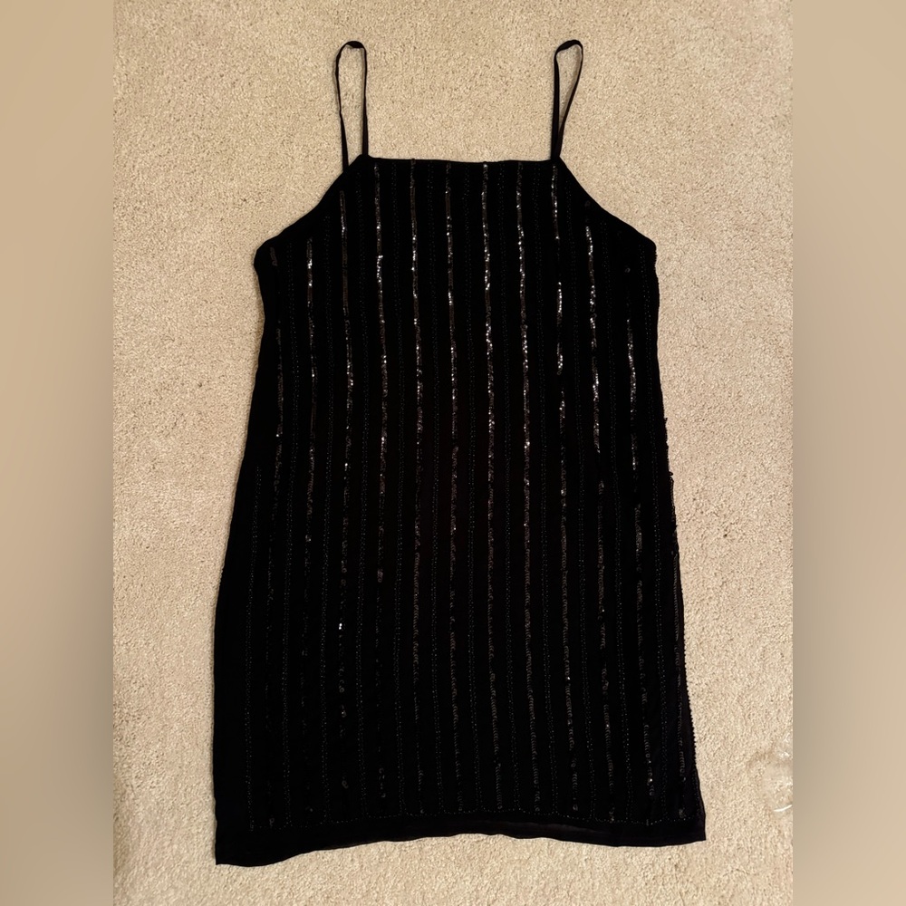 Sequin Black Mini Dress